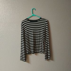 Black and light pink striped shirt